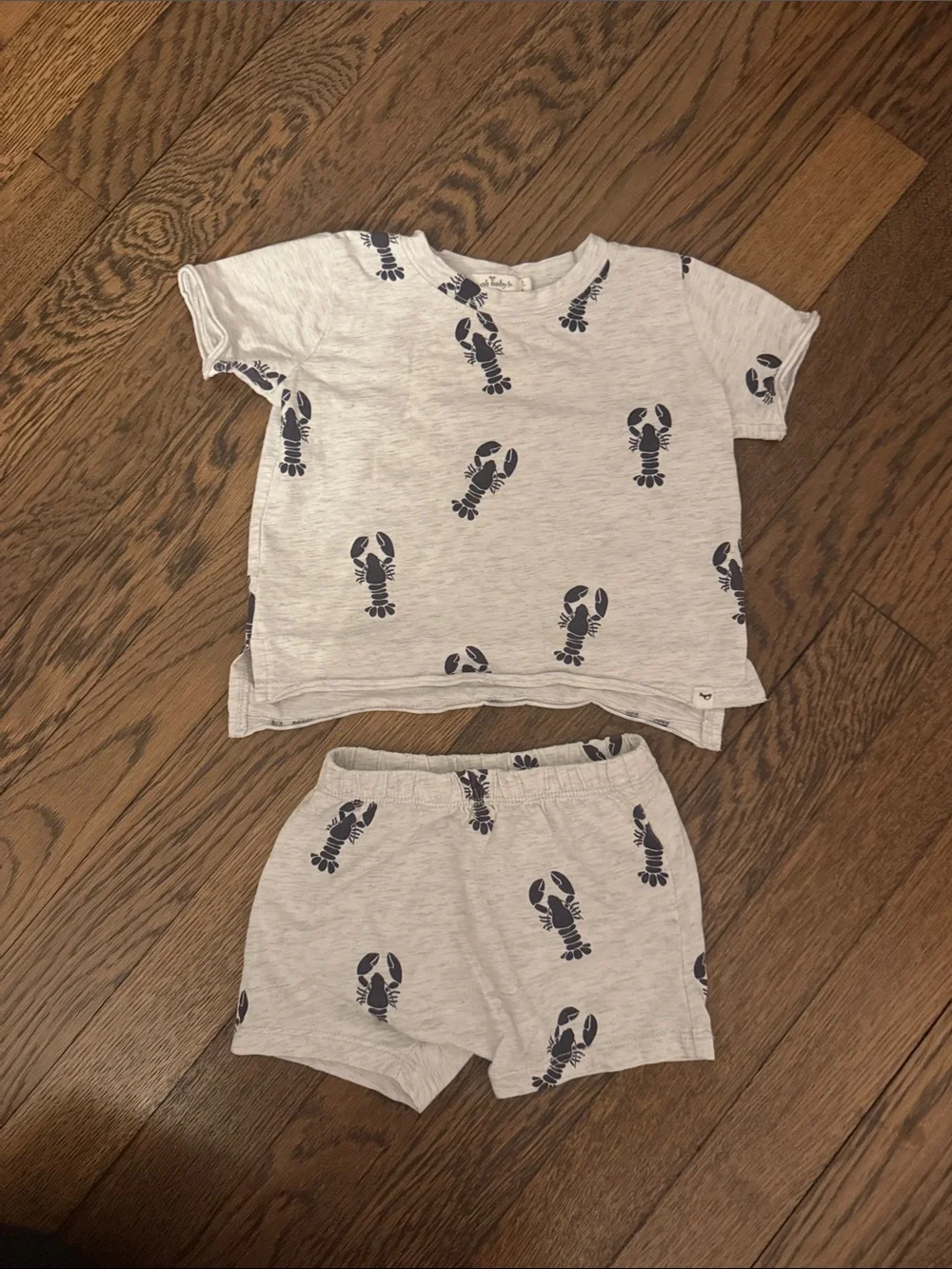 Oh Baby! Lobster Print Set - 3-6 months. Excellent condition. Navy and grey
